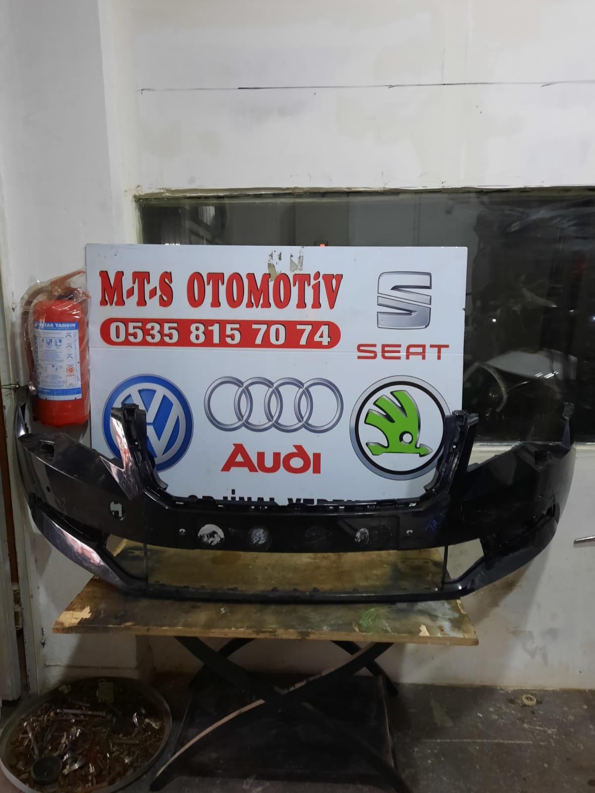 Skoda süperb far yıkamalı ön tampon 2015-2020